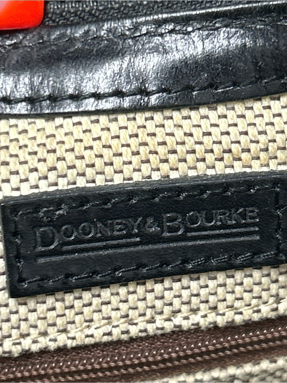Dooney & Bourke Black Croc-Embossed Leather Shoulder Bag Approx. 15 x 7 x 5 - Picture 11 of 17